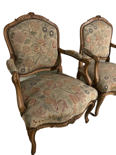 Paire fauteuils cabriolet - paire,