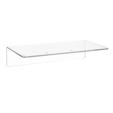 Étagère acrylique transparente polyvalente 12 x 59 pouces pour solution de ran