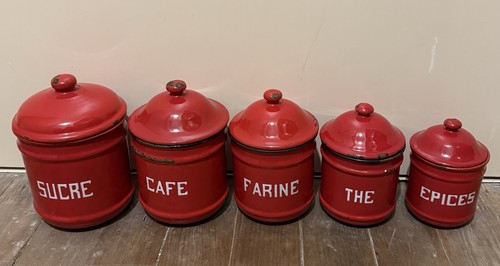 Enameled metal storage boxes
