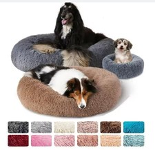 Lit rond en peluche pour