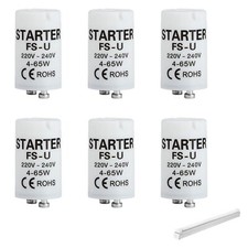 Lot de 6 Starter Neon Ampoule Tube Fluorescent Starter 4-65W 220-240V Démarre...