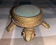 Vintage England Turtle Statuette Stamp Feather Wipe or Humidifier