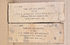 VT231 JAN CHS 6SN7 SLVANIA