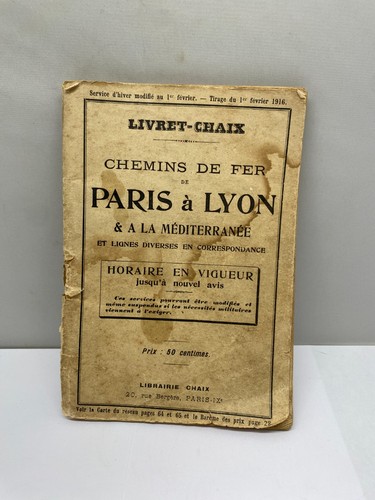Ancien livret chaix chemins - ancien,