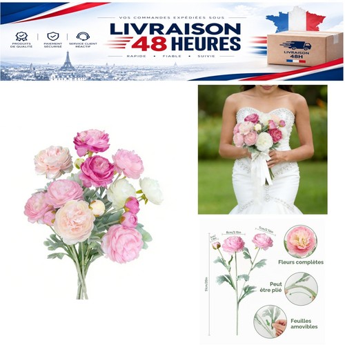 Pivoines artificielles soie - pivoines,