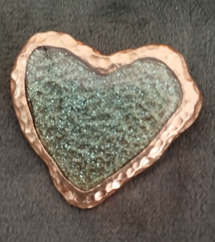 Broche coeur métal doré - coeur,