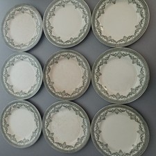 Lot of 9 Antique LG/Antoinette Earthenware/Iron Earth Plates