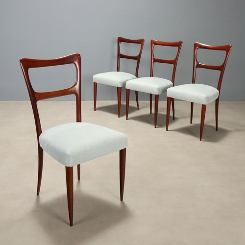 Chaises vintage acajou tissu - chaises,