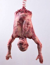 Zombie Suspendue Grandeur Nature En Latex Moitié Corps Décoration Halloween 95cm