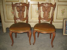 2 BELLES CHAISES ANCIENNES CANNÉES AU DOSSIER--DE STYLE LOUIS XV