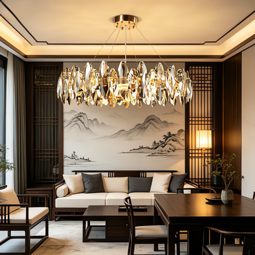 Lustre moderne cristal - lustre, en