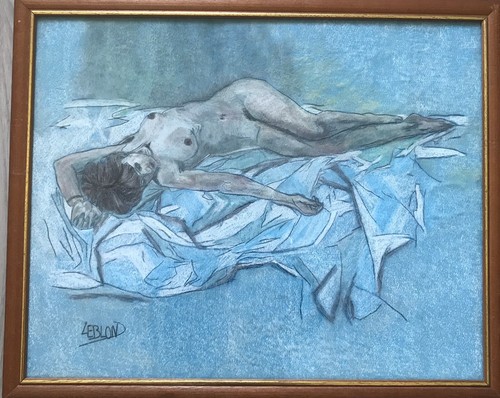 Tableau ancien féminin - tableau, nu