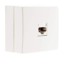 Prise téléphone RJ45 - Blanc