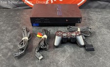 Sony PlayStation 2 SCPH-39001 Black Home Console With Controller & Accessories