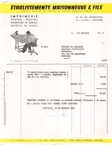 1963 imprimerie papeterie - 1963,