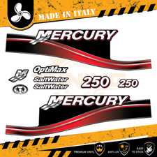 Décalcomanies adhésif Moteur hors-bord Mercury 250 Ch - Saltwater Rouge