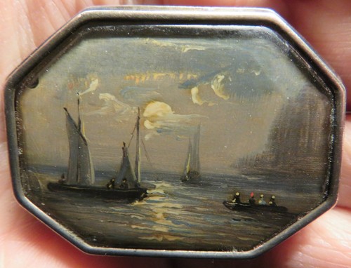 Broche xix peinture - peinture, marine