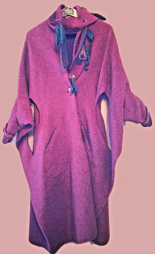 Manteau long laine vintage - laine,