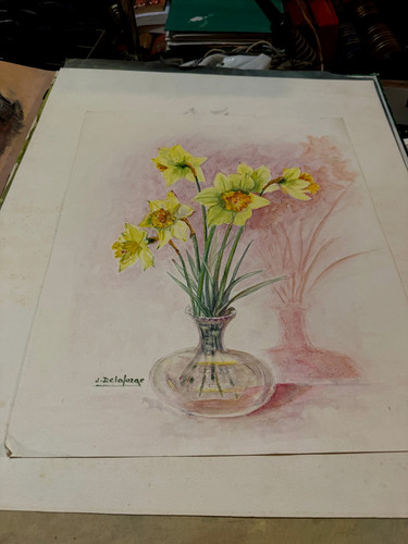 Bouquet fleurs aquarelle - bouquet, de