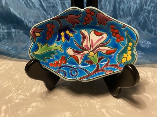 Emaux longwy trinket dish - de,