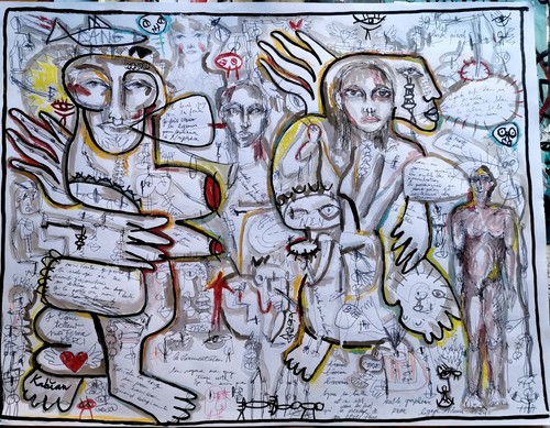 Peinture originale sur papier - originale,