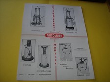 DEPLIANT FOG AUTOLUBE D EPOQUE  MATERIEL GARAGE STATION SERVICE - pompe essence