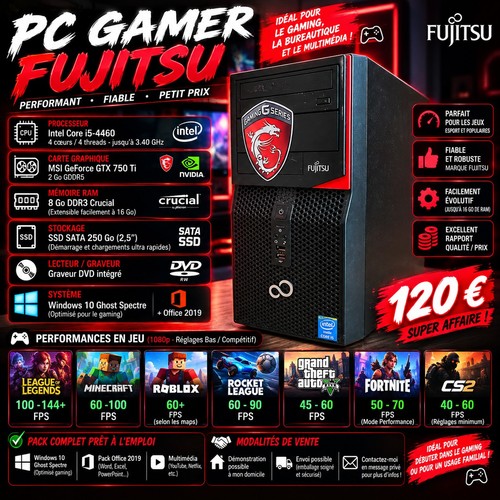 Gamer fujitsu optimisé - gamer,