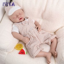 20" Sleeping Boy Reborn Baby Doll Newborn Full Body Silicone Xmas Gifts IVITA