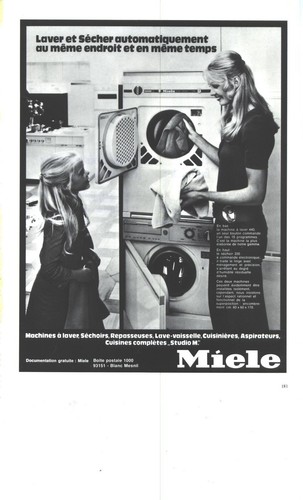 Publicite 1972 miele machine - 1972,