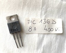 SCR TIC 136D - 400V 8A - TO-220 - Grey Body - NOS