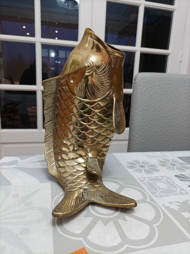 Vase vintage carpe - koi, en