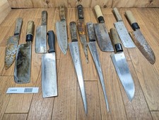 Lot Endommagé De Couteaux De Cuisine Japonais Brisés Du Japon XA604