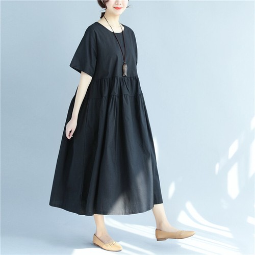 Femme lin court - court, rond