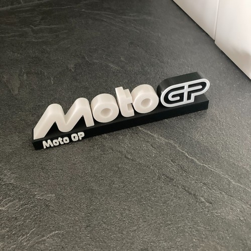 Logo moto blanc 18cm x - gp,, blanc,