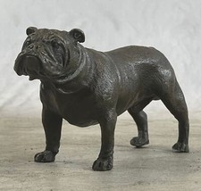 Statue De Collection Sculpture En Bronze Tête De Chien Bulldog Anglais Décor