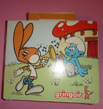 Smurfs suitcase cardboard lunch box Peyo / pub cookies Gringoire