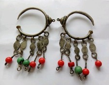 Morocco MOROCCO BERBER ETHNIC Jewelry: Antique Silver Earring 
