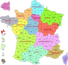 Carte des départements de