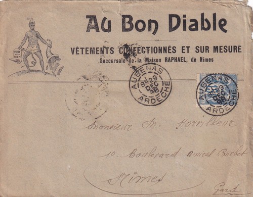 Enveloppe pub 1898 - "au, bon