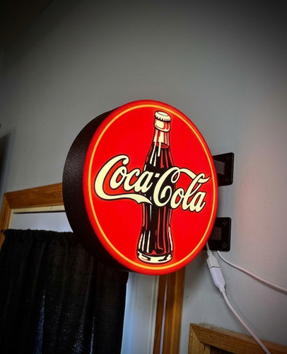 Enseigne lumineuse coca cola - enseigne, coca-cola