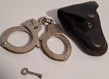 Menottes menottes avec sac et clé police tampon FBI militaria