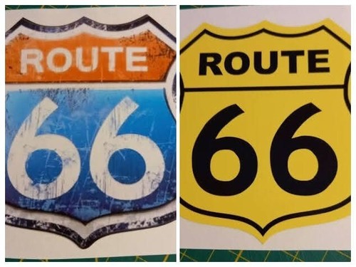 Autocollant route usa - autocollant,