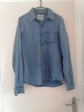 Chemise homme en jean bleu -