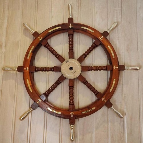 Roue bateau bois de 36 - en,