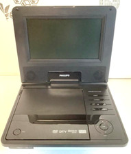 Philips PET729/37 White Widescreen 7" Portable TV Stereo DVD Player NO ANTENNA