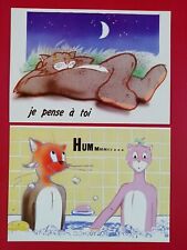2 x Postcard - Humorous CAT 