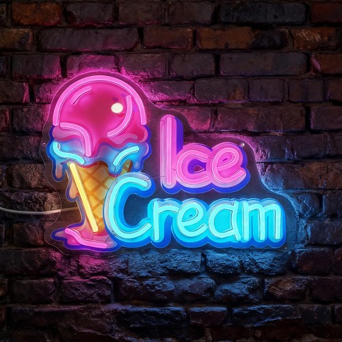 Panneau néon led glace - panneau,