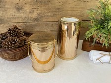 925⚜️ Antique Ice Bucket, Ice Tray Ice Cream Lidian Made in Italy Gold