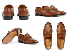 GUCCI Chaîne Slip-On En Cuir