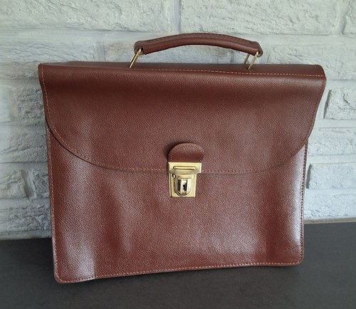 Cartable cuir marron - cartable, en